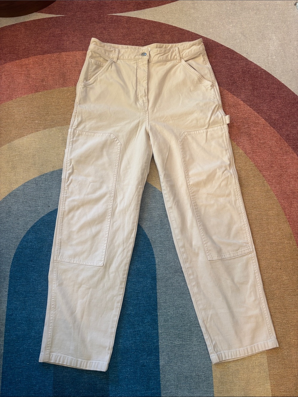 Wilfred cream high-rise pants